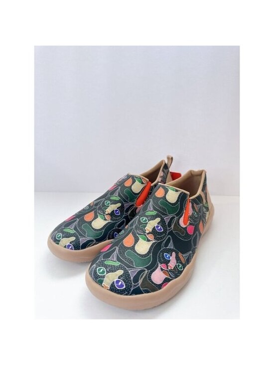 Size 12 Mens UIN Leopard Cat Slip-On Flats Artistic Print Comfort Casual Shoes main image 4